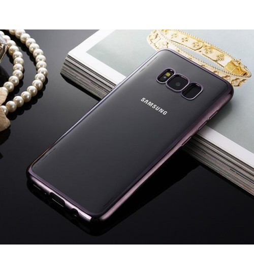 Galaxy S8 case bumper w clear gel back cover