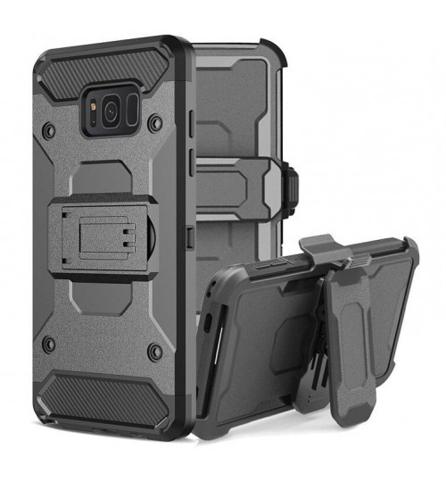 Galaxy S8 Hybrid armor Case+Belt Clip Holster