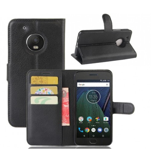 Moto G5 Plus Wallet leather cover+pen