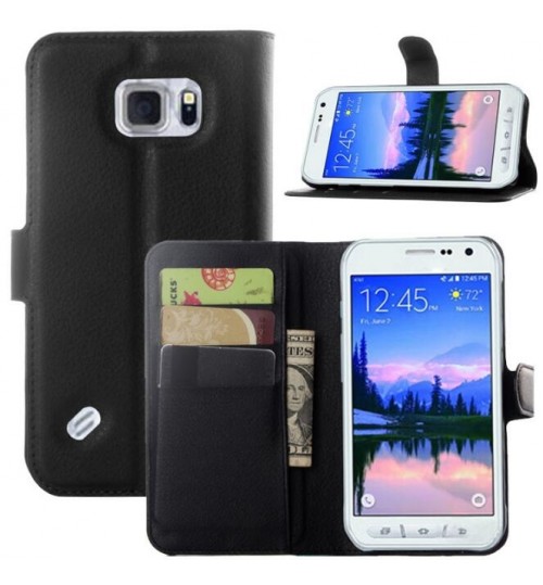 Galaxy S6 Active wallet leather case+Pen