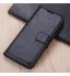 Galaxy S8 Plus Vintage Fine Leather Wallet Case - Black