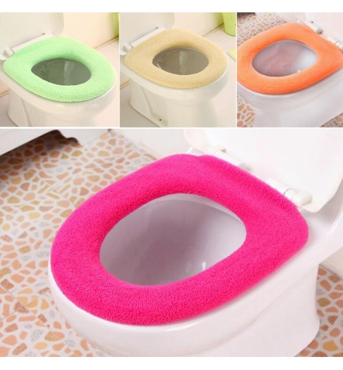 Bathroom Toilet Seat Warmer Cover Washable