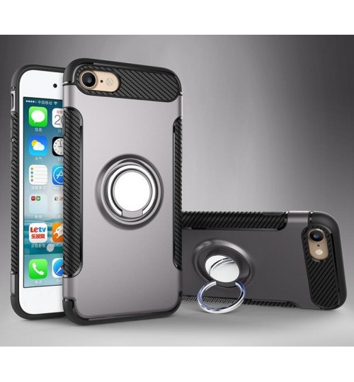 iPhone 7 Shockproof Hybrid 360° Ring Rotate Kickstand Case Cover