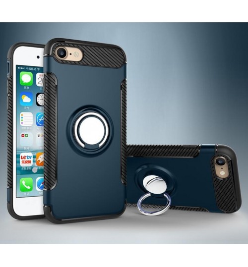 iPhone 7 Plus Shockproof Hybrid 360° Ring Rotate Kickstand Case Cover