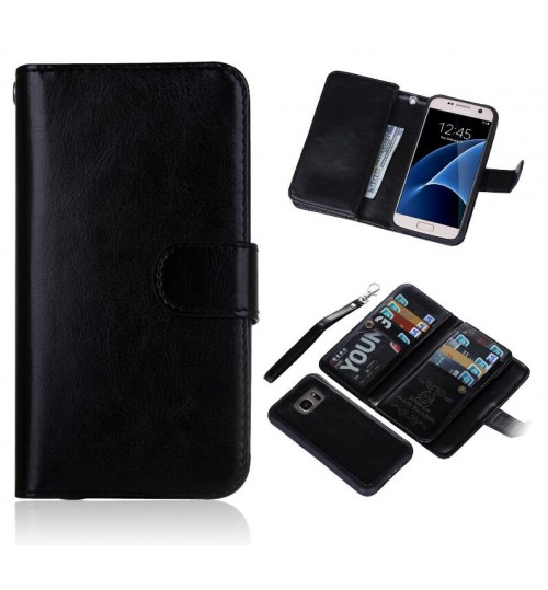 Galaxy S8 edge double wallet detachable case