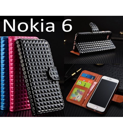 Nokia 6 Leather Wallet Case Cover