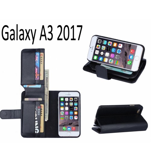 Galaxy A3 2017 Leather Wallet Case Cover