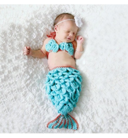 Baby mermaid photography prop set