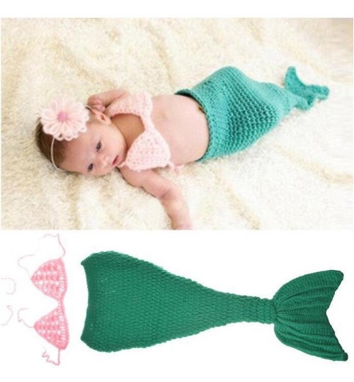 Baby mermaid photography prop set