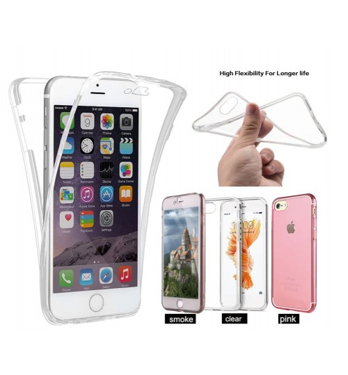 iphone 7  case 2 piece transparent full body protector case