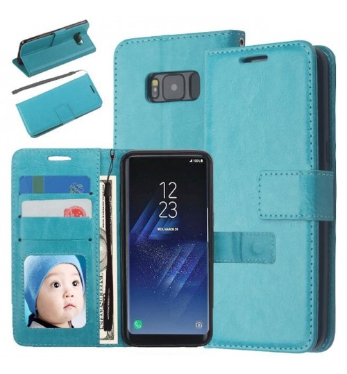 Galaxy S8 vintage fine leather wallet case