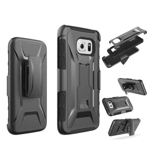 Galaxy S7 EDGE Hybrid armor Case Belt Clip Holster