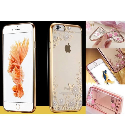 iPhone 6 6s Plus Case soft gel tpu luxury bling shiny floral case