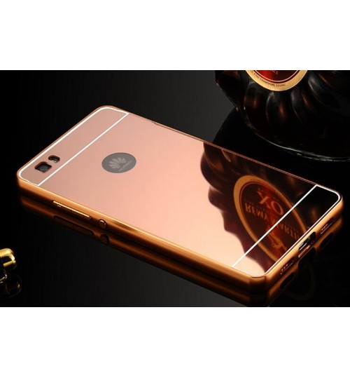 HUAWEI P8 lite case Slim Metal bumper with mirror back cover case