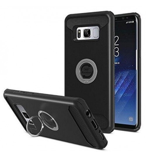 Galaxy S8 Shockproof Hybrid 360° Ring Rotate Kickstand Case Cover