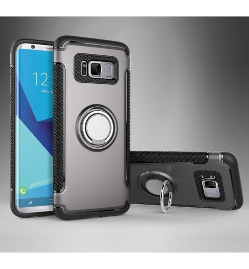 Galaxy S8 Case Heavy Duty Ring Rotate Kickstand Case Cover