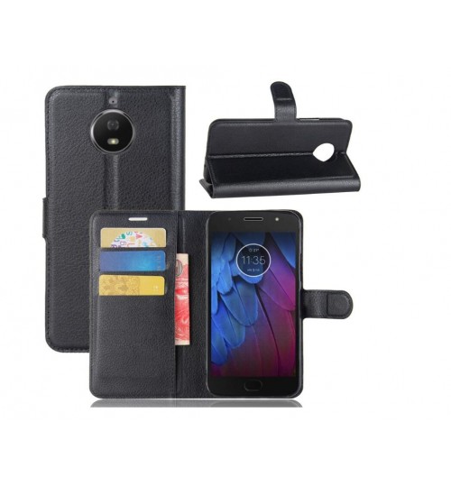 MOTO G5 PLUS Case Leather Wallet with Stand Cover Case