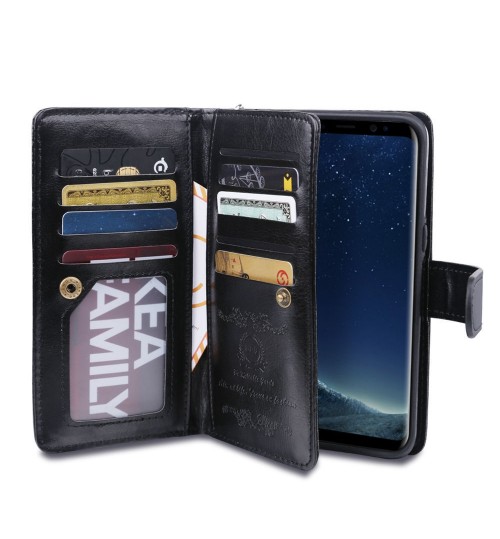Galaxy S8 PLUS Case double wallet detachable case