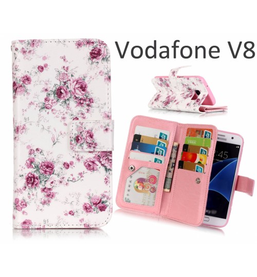 Vodafone V8 Case Multifunction wallet leather case