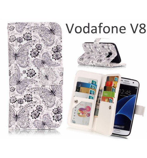 Vodafone V8 Case Multifunction wallet leather case