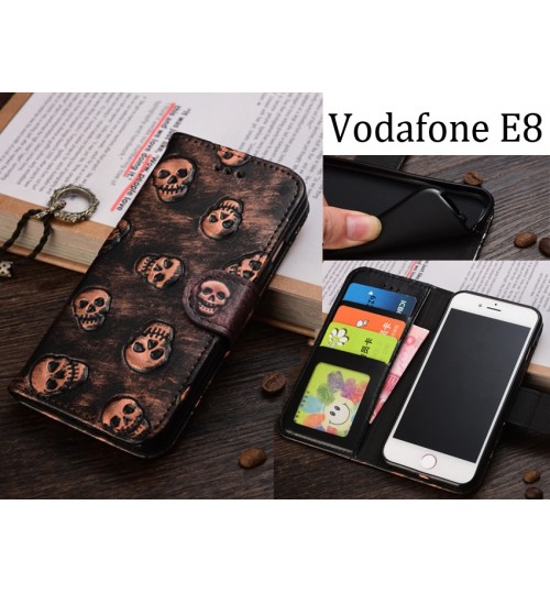 Vodafone E8 Case Leather Wallet Case Cover