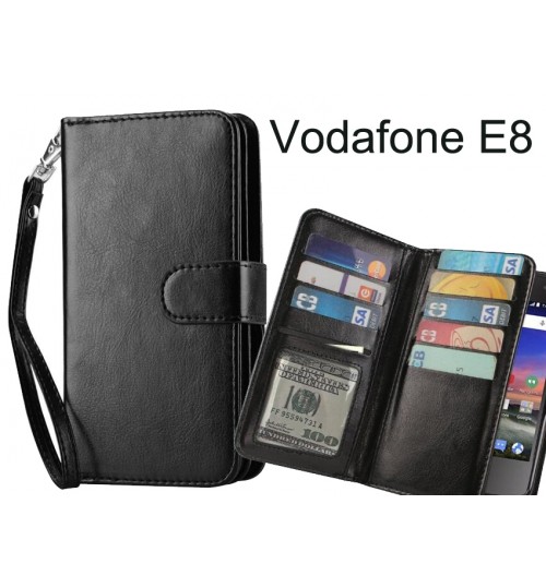 Vodafone E8 Case Double Wallet leather case 9 Card Slots