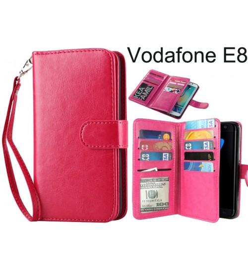 Vodafone E8 Case Double Wallet leather case 9 Card Slots