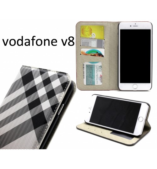 Vodafone V8 case wallet Leather case
