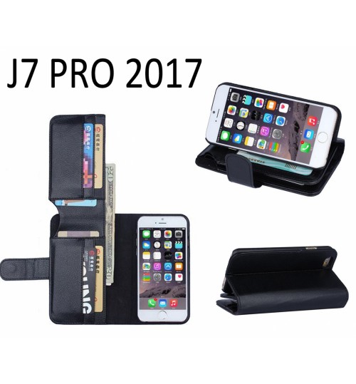 J7 PRO 2017  case Leather Wallet Case Cover
