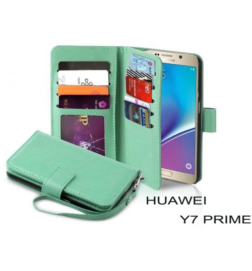 Huawei Y7 Prime Case Multifunction wallet leather case