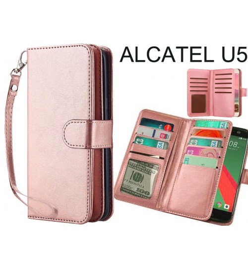 Alcatel U5 Prime Case Multifunction wallet leather case