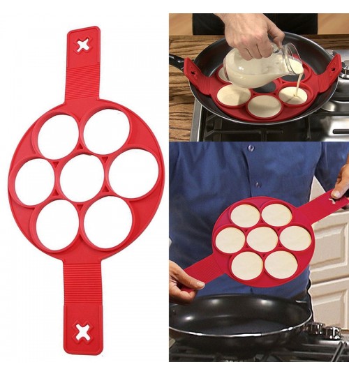 FULenQnu Non Stick Pancake Pan Flip Perfect Pancake Maker Breakfast  Omelette Eggs Flipjac