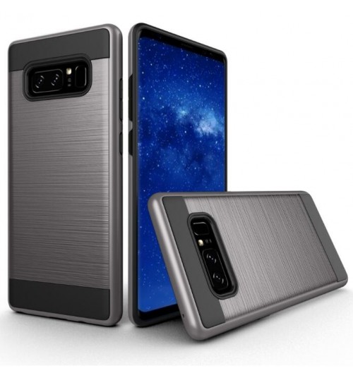 Galaxy Note 8 case impact proof hybrid case brushed