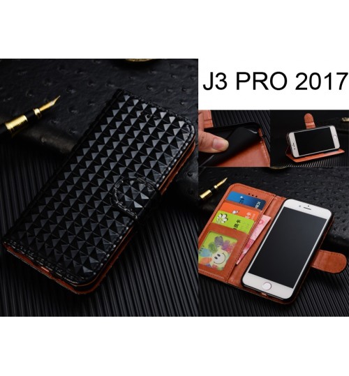 J3 PRO 2017 Case Leather Wallet Case Cover