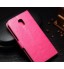 Galaxy  J5 Pro 2017  Vintage Fine Leather Wallet Case - Hot Pink