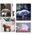 DOG WALKING WATERPROOF COVER BUILT-IN LEASH RAIN SLEET SNOW PET UMBRELLA