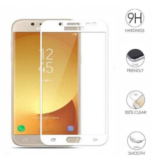 Galaxy J3 PRO 2017  FULL Screen covered Tempered Glass Screen Protector