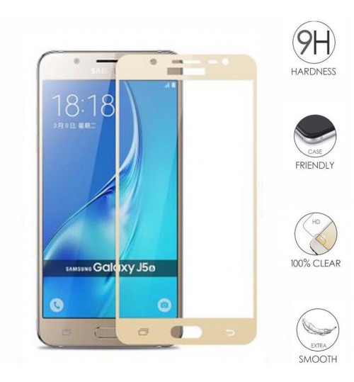 Galaxy J3 PRO 2017  FULL Screen covered Tempered Glass Screen Protector