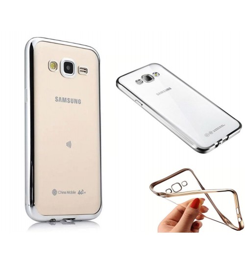 Galaxy J2 case plating bumper w clear gel back cover case