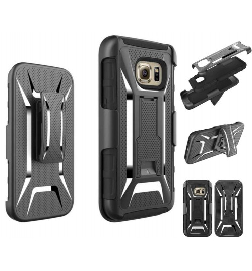 Galaxy S7 Hybrid armor Case Belt Clip Holster