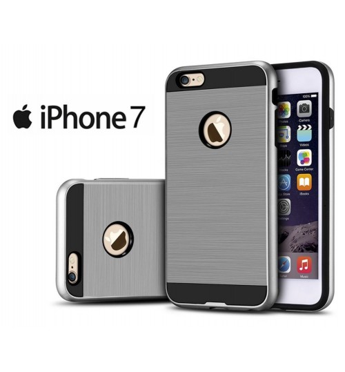 iPhone 7 Case impact proof armor hybrid brushed metal case