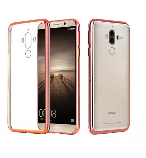 Huawei MATE 9 case Plating Bumper with clear gel back cover case