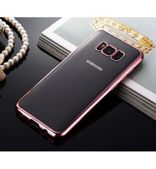 Galaxy S8 plus case bumper w clear gel back cover