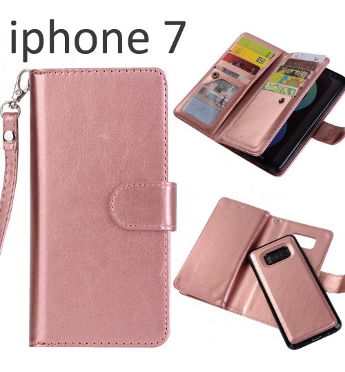 iPhone 7 detachable full wallet leather case