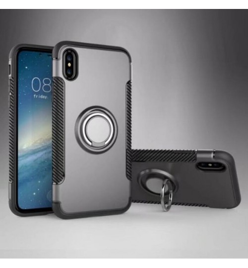 Iphone X Case Heavy Duty Ring Rotate Kickstand Case Cover