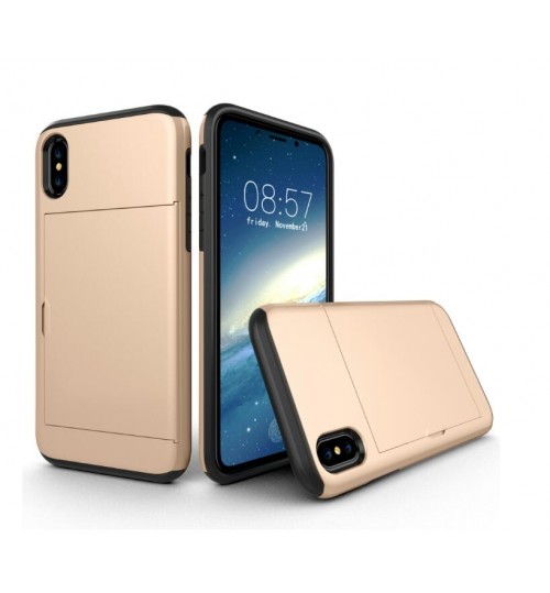 Iphone X CASE  impact proof hybrid case card clip