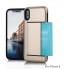 Iphone X impact proof hybrid case card clip