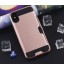 Iphone X CASE impact proof hybrid case card clip Brushed Metal Texture