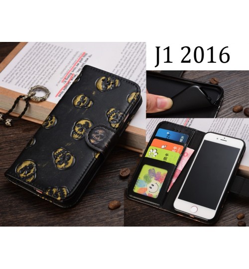 Galaxy J1 2016 case Leather Wallet Case Cover