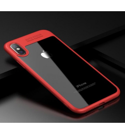 Iphone X case hybird bumper with clear back case